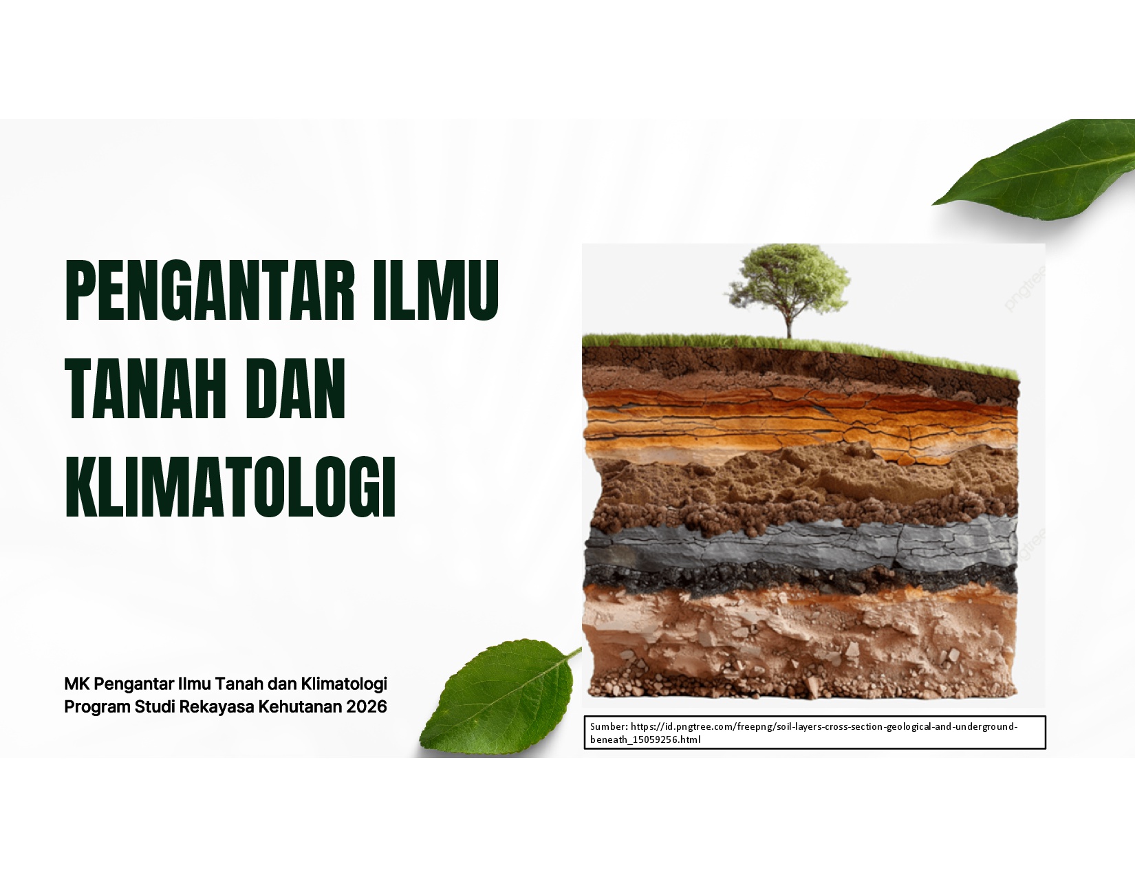 Pengantar Ilmu Tanah dan Klimatologi - RA